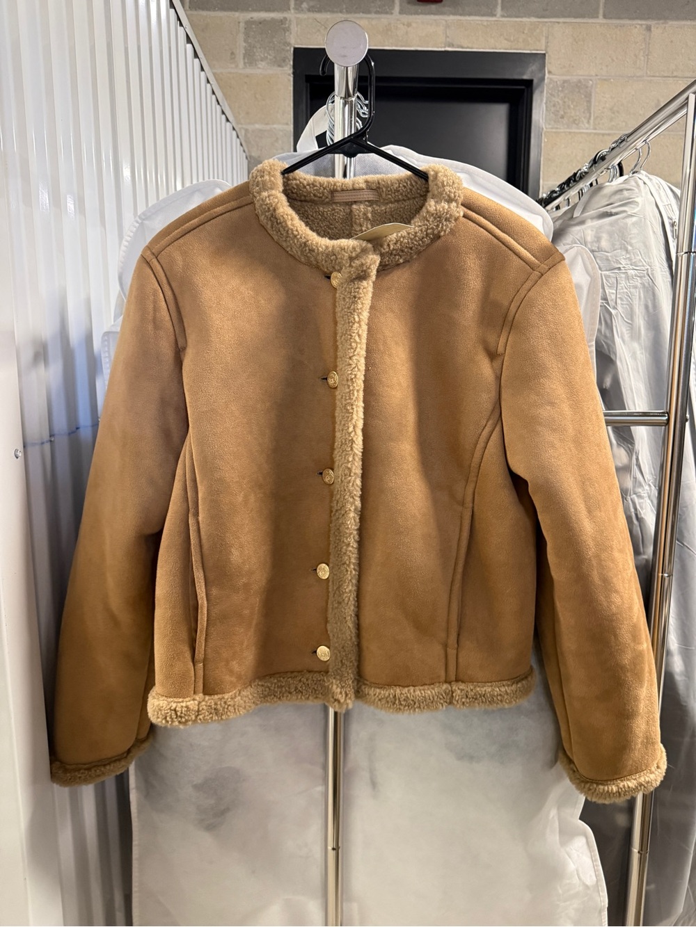 Abercrombie & Fitch shearling jacket NWT! Small